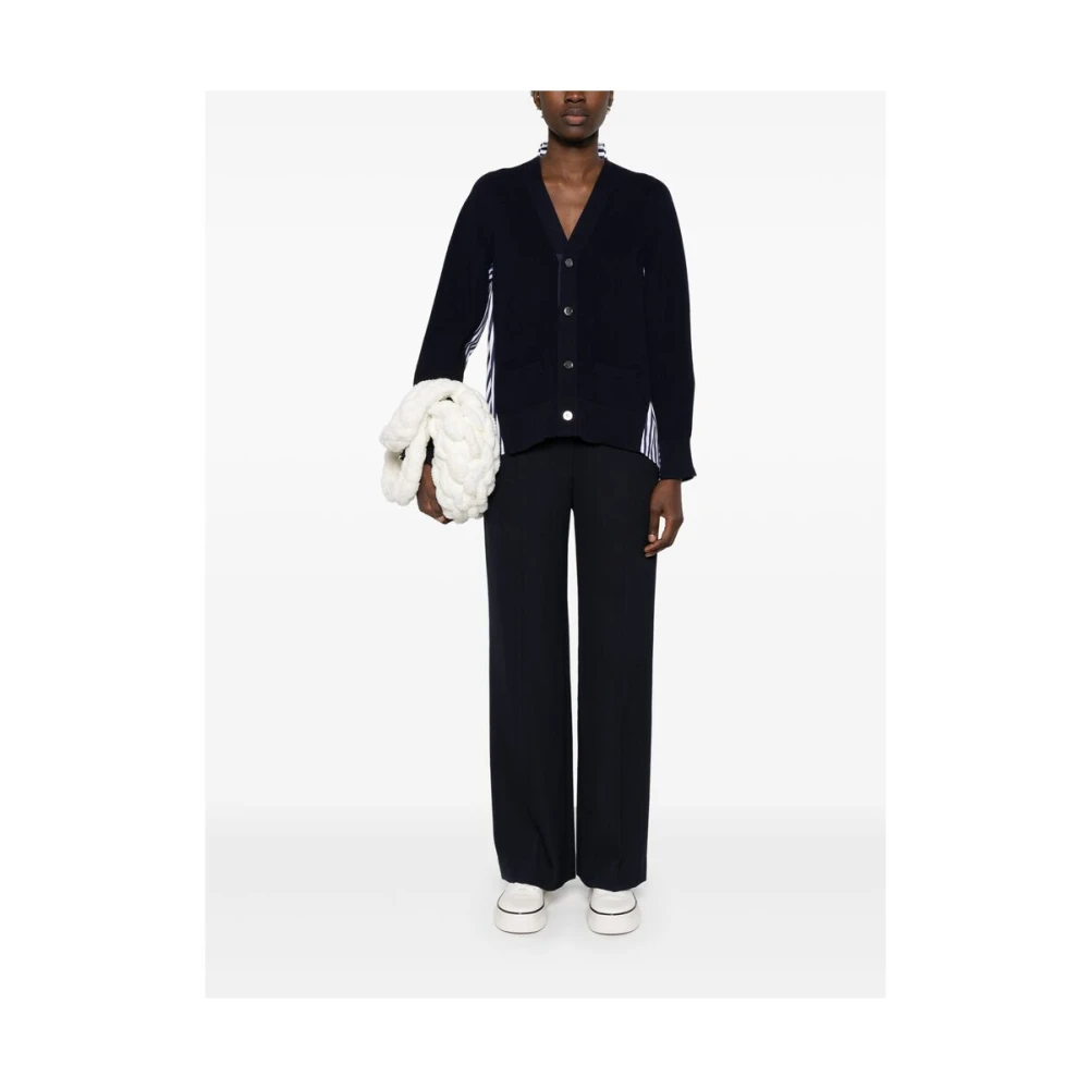 Sacai Blauwe Geknoopte Trui Multicolor Dames