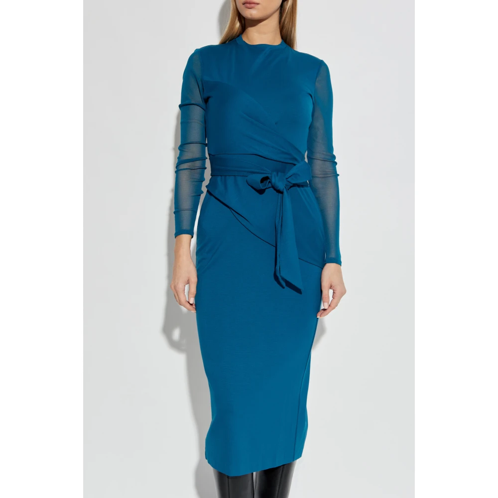 Diane Von Furstenberg Jurk met strik Blue Dames
