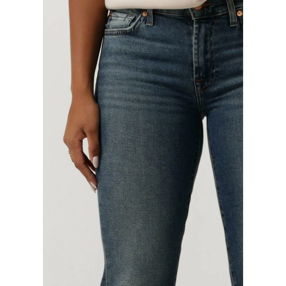 7 For All Mankind Slim Fit Jeans Donkerblauw Blue Dames