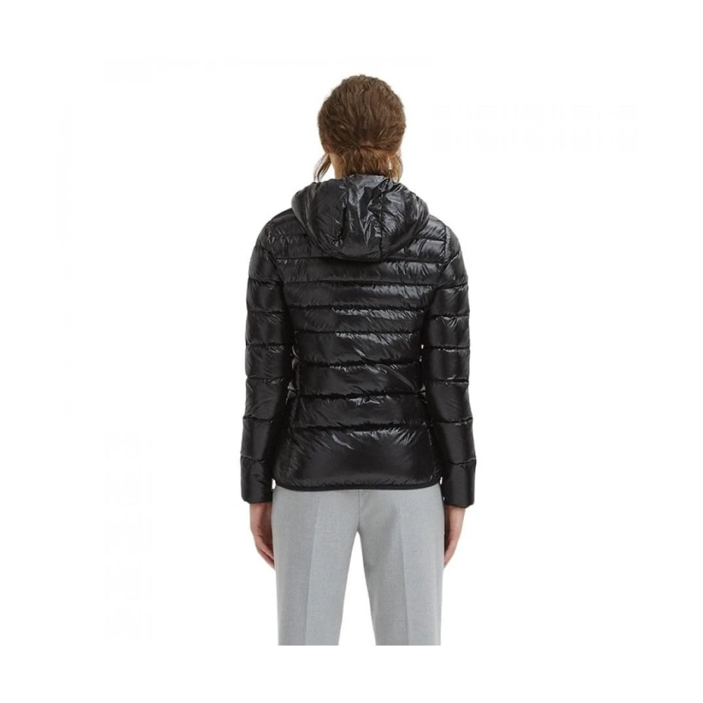 Centogrammi Ultra Lichtgewicht Hooded Puffer Jas Black Dames