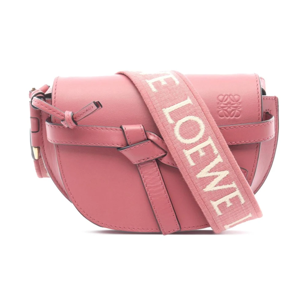 Loewe Pre-Owned Women's Pink Vintage Cross Body Bags, One Size, Pre-Owned Vintage Small Gate Dual Bag
