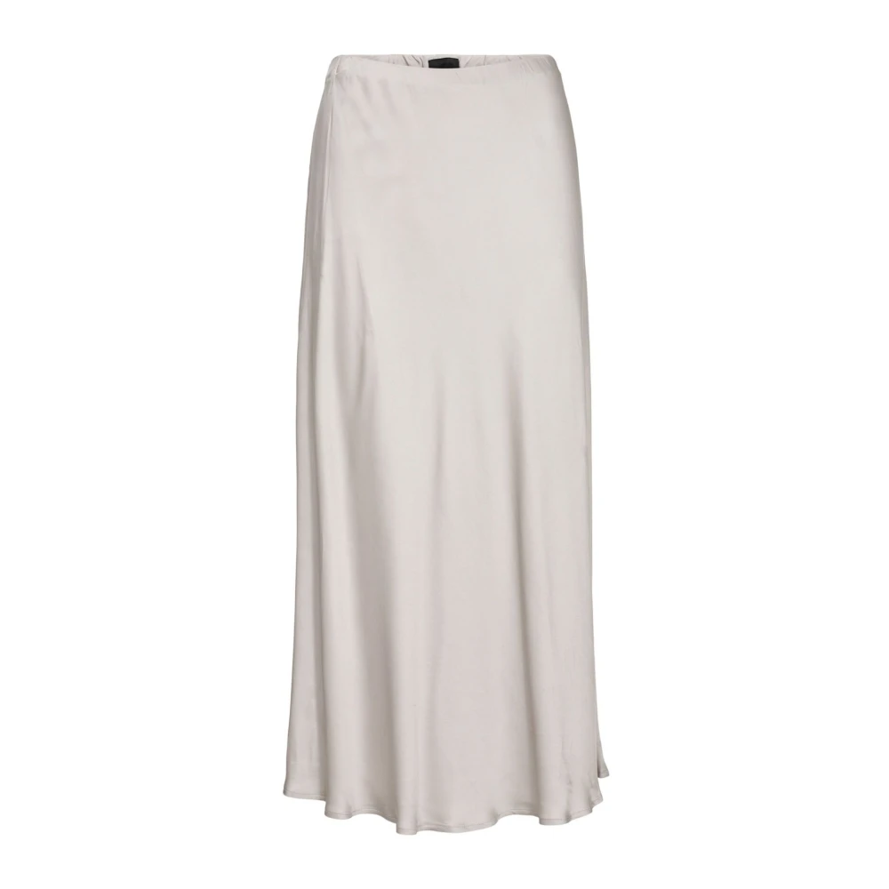 Levete Room Elegante Maxi Rok Beige Dames