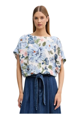 Oversized blus med båthals