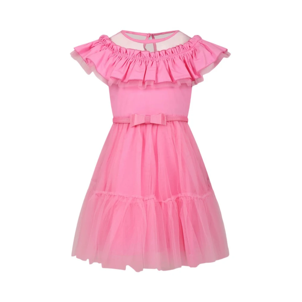 Monnalisa Women's Pink Sleeveless Dresses For Little Fashionistas