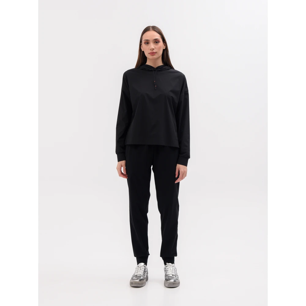 RRD Hooded Stretch Blouse Black Dames