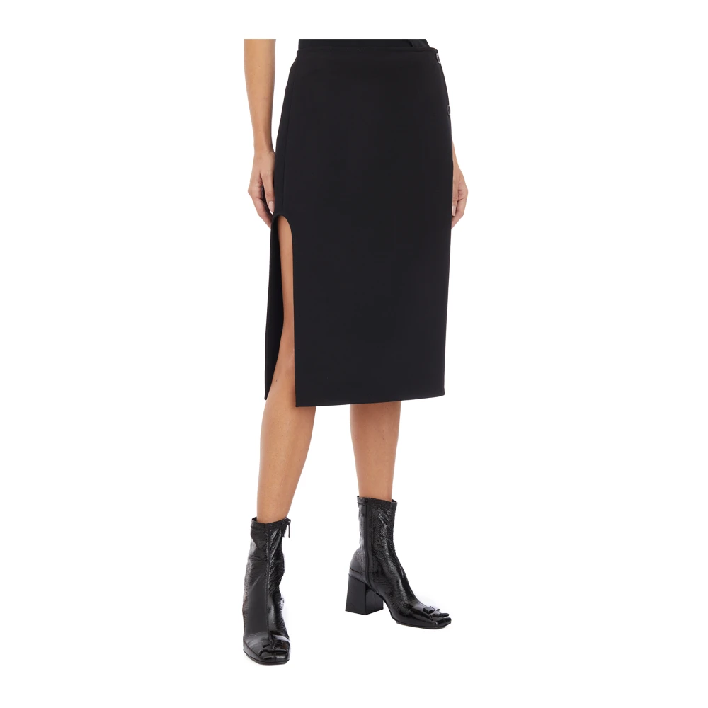 Courrèges Getailleerde knooprok Black Dames