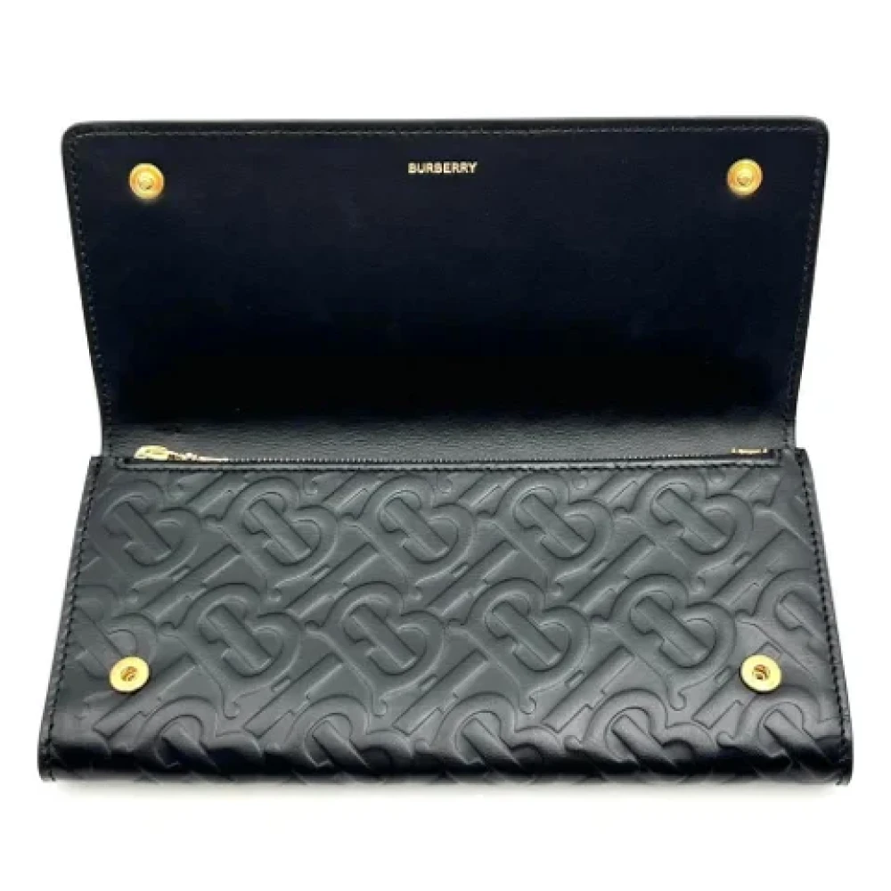 Burberry Vintage Pre-owned Leather wallets Black Dames