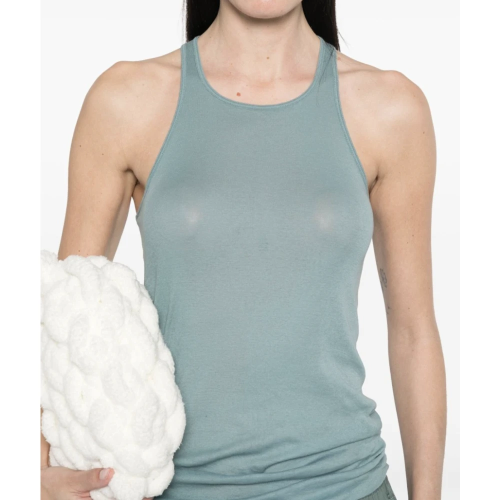 Rick Owens Rib Tank Top Mondwater Blue Dames