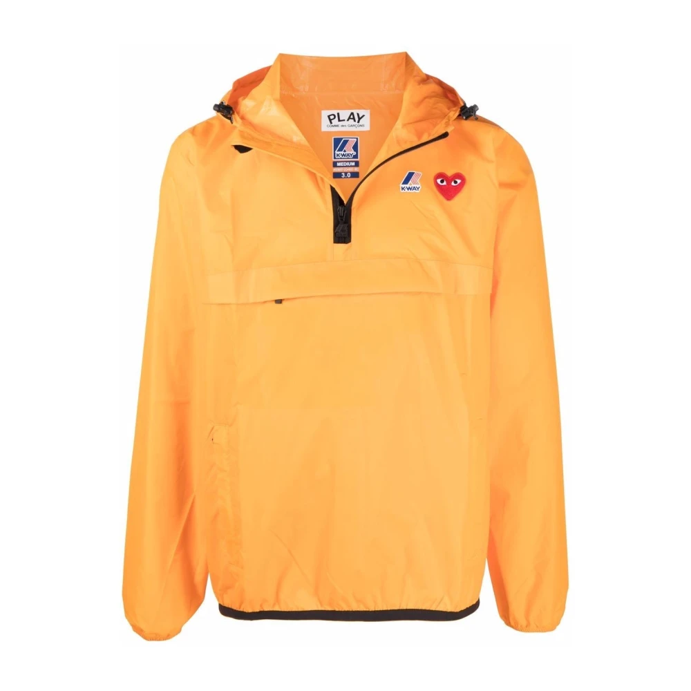 Comme des Garçons Play Stijlvolle Unisex Jas Orange Heren