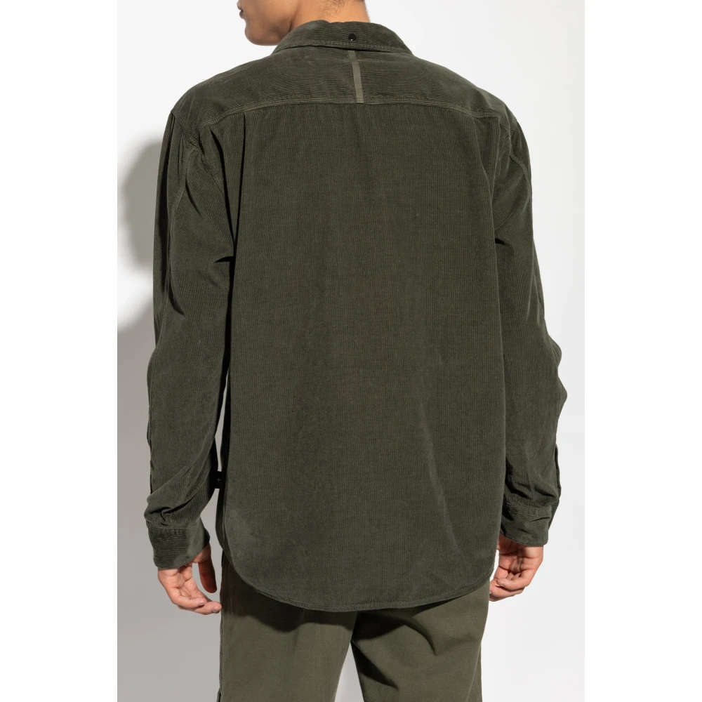 Stone Island Ribfluwelen overhemd Green Heren
