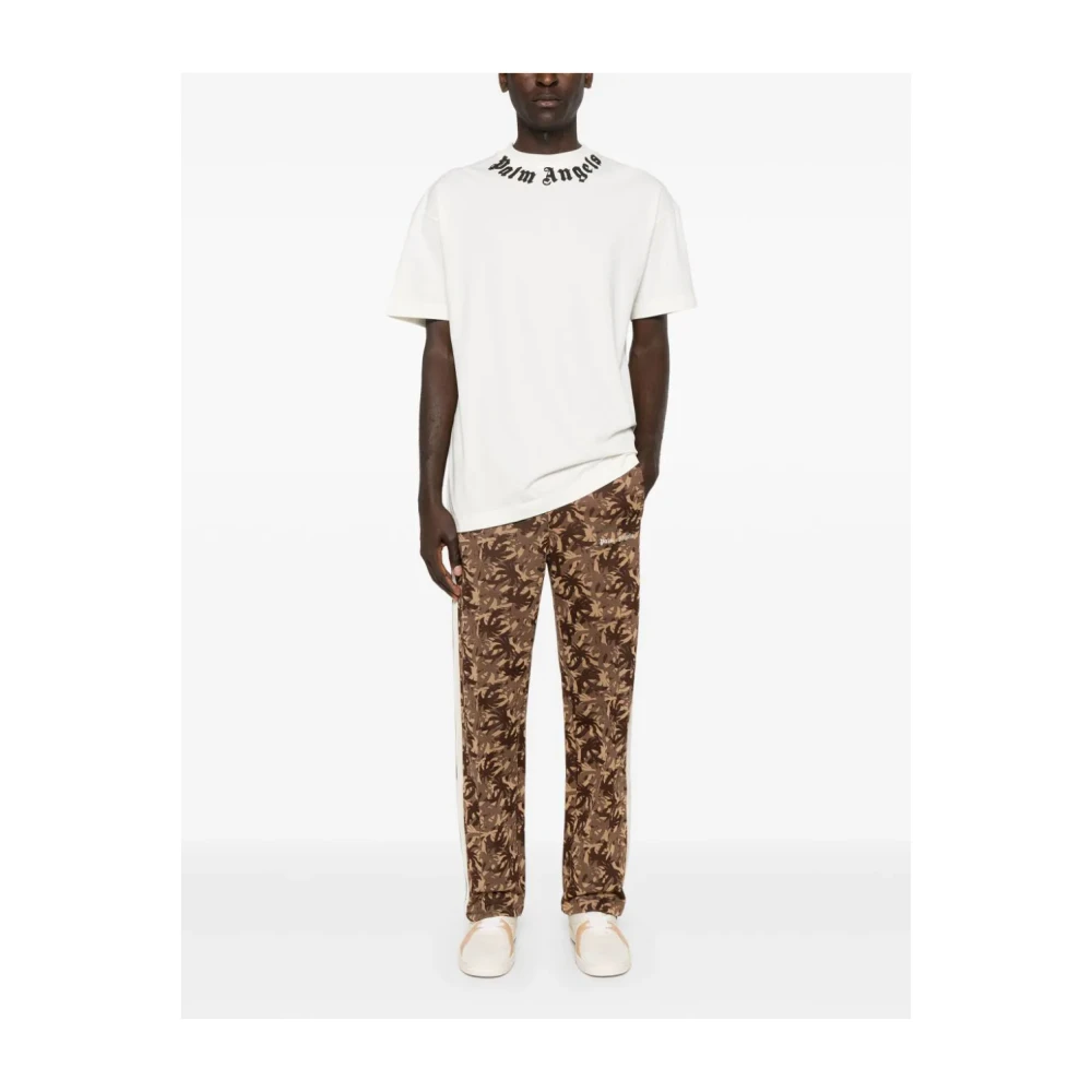 Palm Angels Camouflage Broek met Palm Trees Patroon Brown Heren