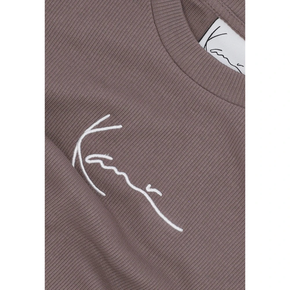 Karl Kani Signature Long Sleeve Crewneck T-shirt Gray Dames