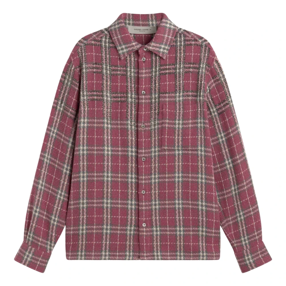 Golden Goose Geruite Boxy Shirt met Borduurwerk Multicolor Heren