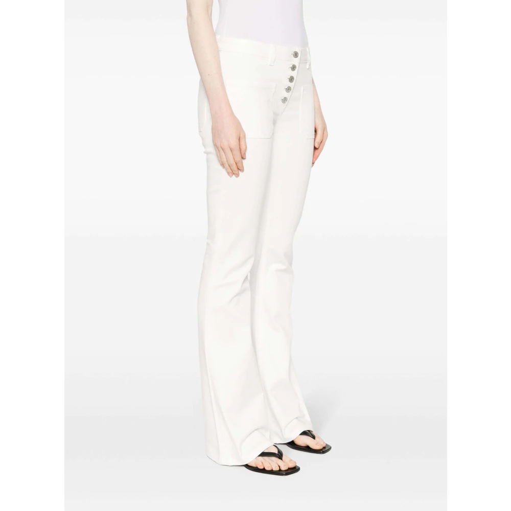 Courrèges Heritage White Bootcut Denim Broek White Dames