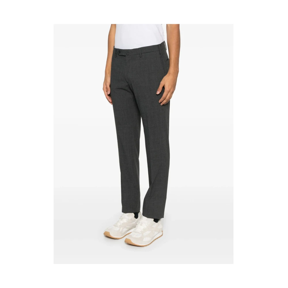 Incotex Antracietgrijze Geknoopte Broek Gray Heren