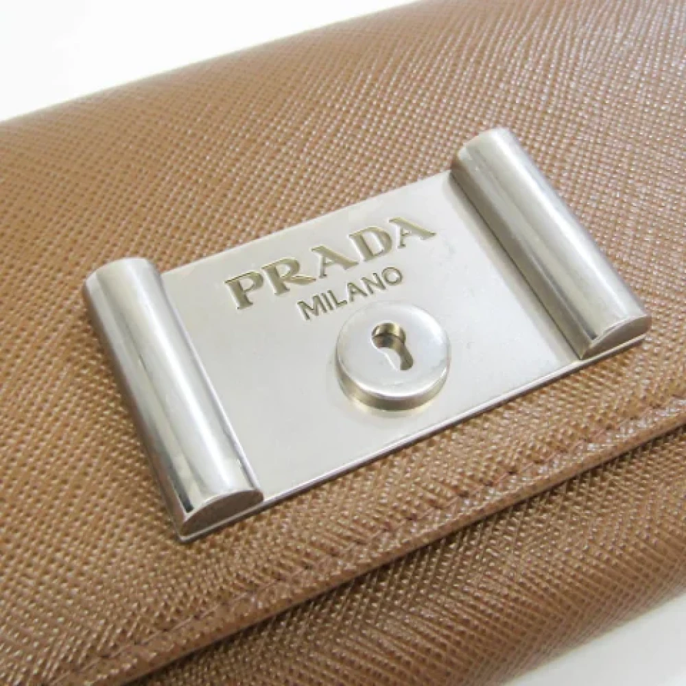 Prada Vintage Pre-owned Leather wallets Brown Dames