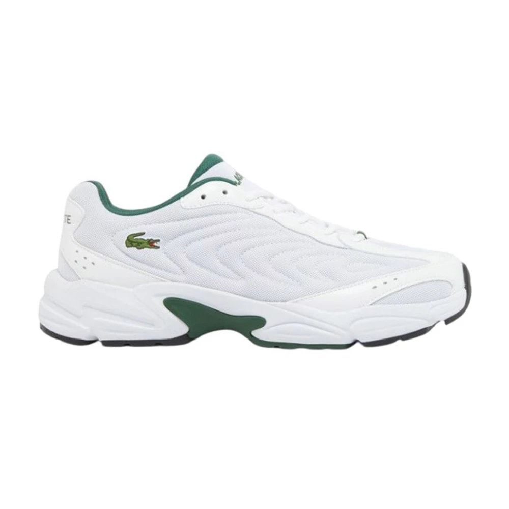Lacoste Witte sportieve textielsneakers voor heren Heren Schoenen