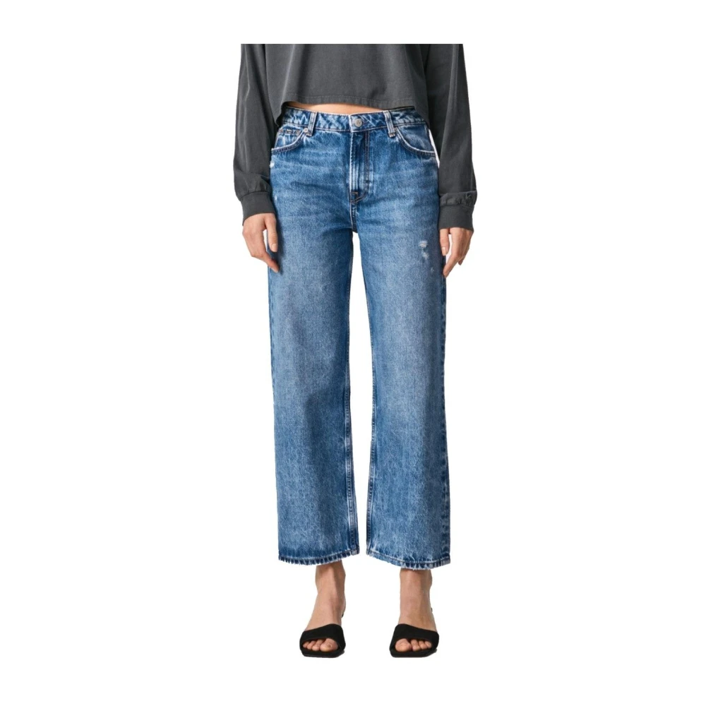 Pepe Jeans Women's Blue Straight Fit Jeans, W27, Trousers