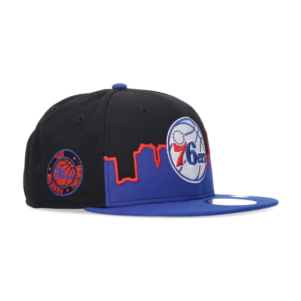 new era Platte Klep Pet NBA 76ers Zwart Black Heren