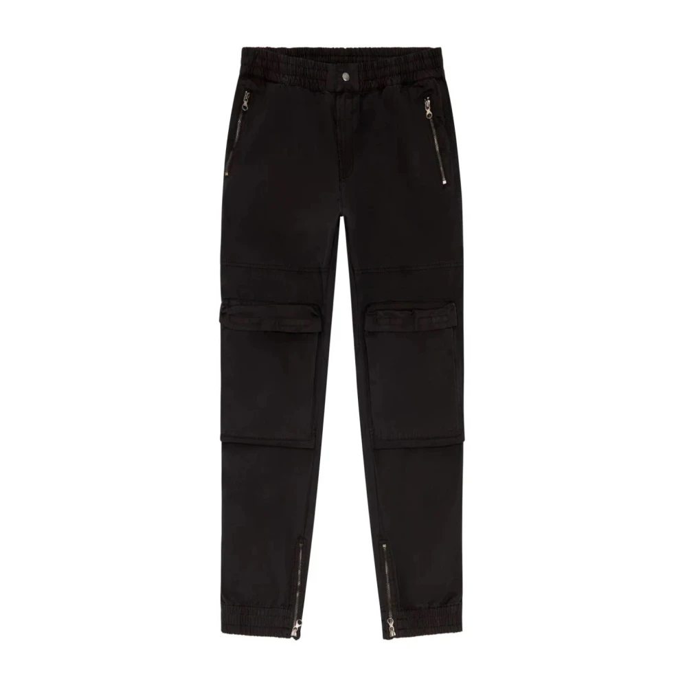 Diesel Zwarte Broek voor Mannen Aw24 Black Heren