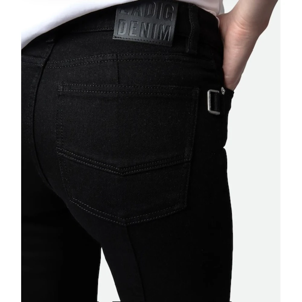 Zadig & Voltaire Zwarte Eclipse Flared Denim Jeans Black Dames