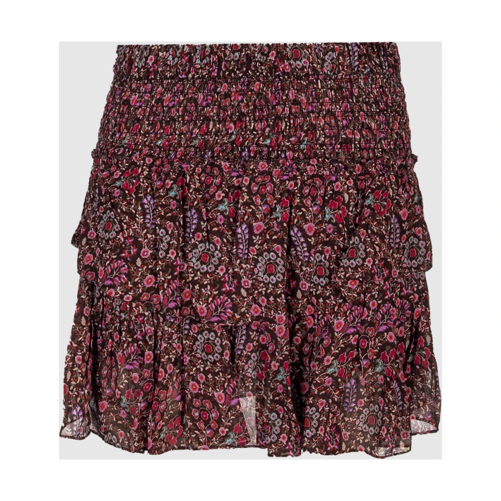 Isabel Marant Étoile Bloemenprint Ruffle Rok Brown Dames