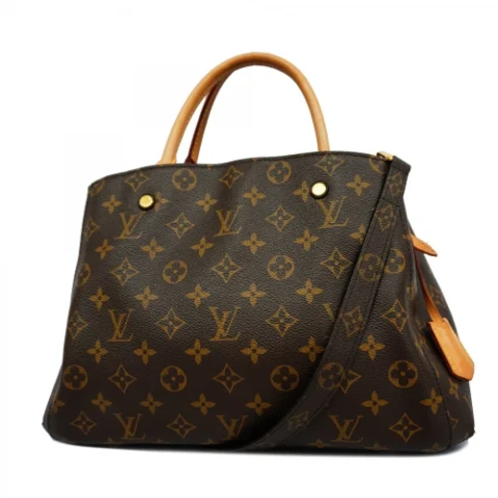 Louis Vuitton Vintage Pre-owned Fabric handbags Brown Dames