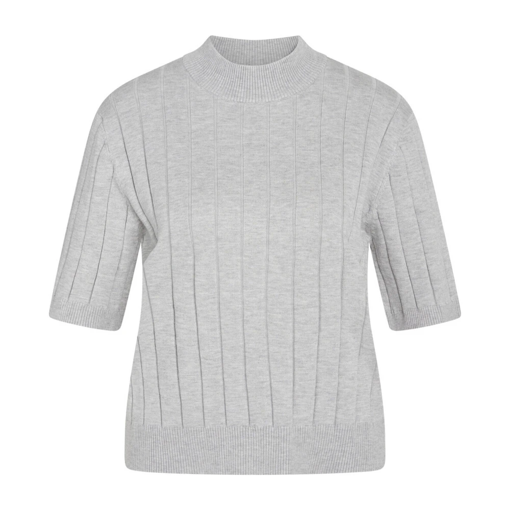 Bruuns Bazaar Anemonebbglady Gebreide Trui Grijs Melange Gray Dames