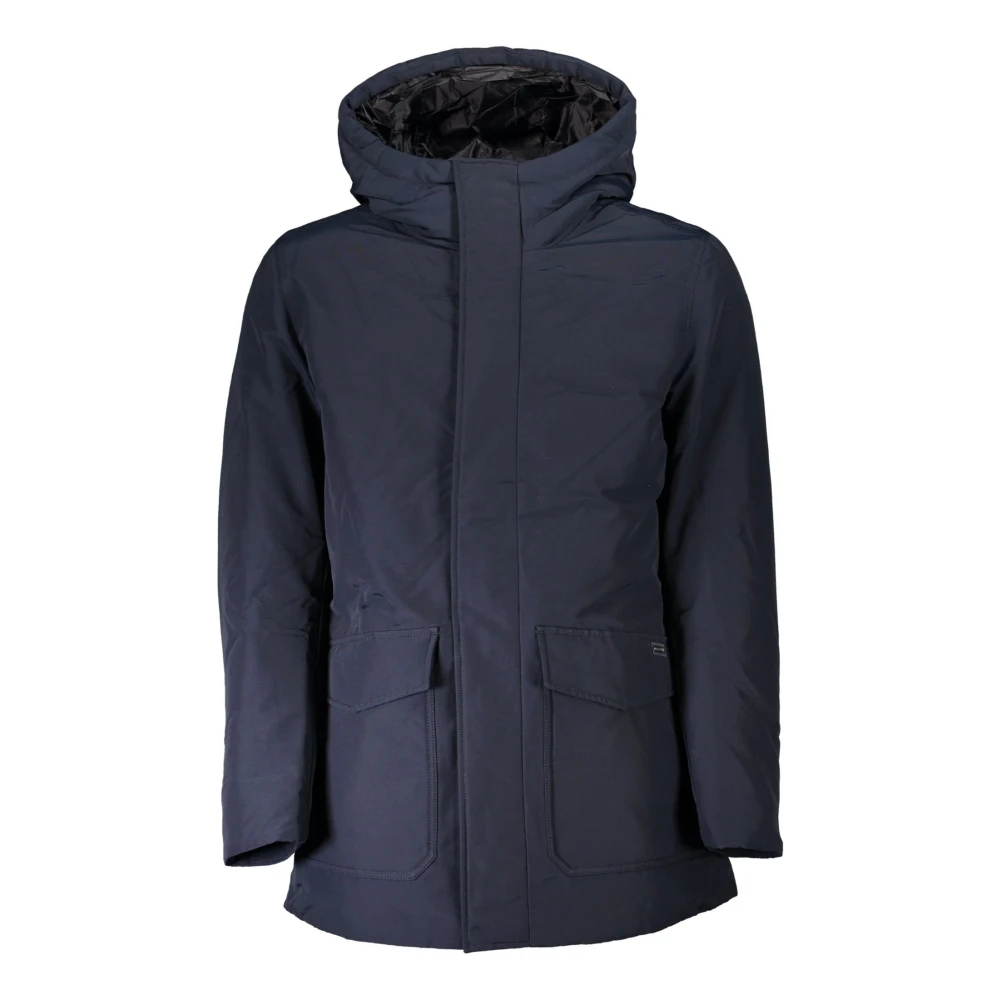 Woolrich Blauwe Hoodie met Logo Blue Heren