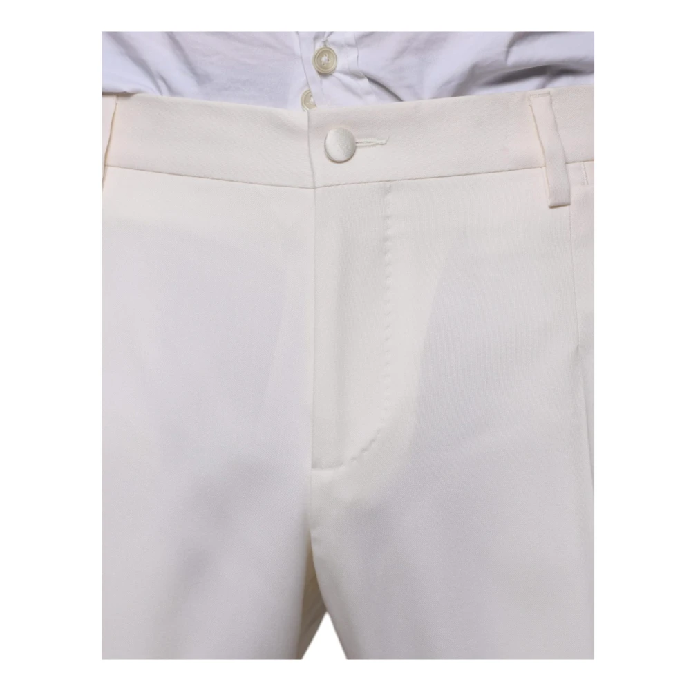 Dolce & Gabbana Witte Wol Zijden 3-Delig Pak White Heren