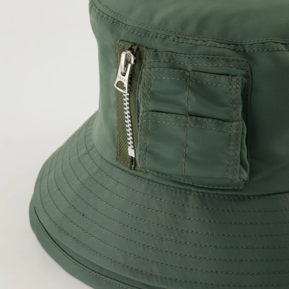 Sacai Gelaagd Logo T-shirt voor Mannen Green Heren