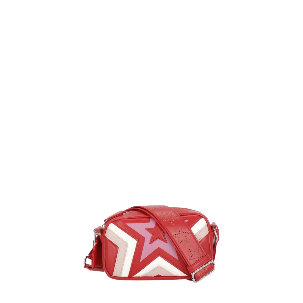 Stella Mccartney Donna Rosso - Borsa A Spalla Con Patch A Stella - Bags - One Size