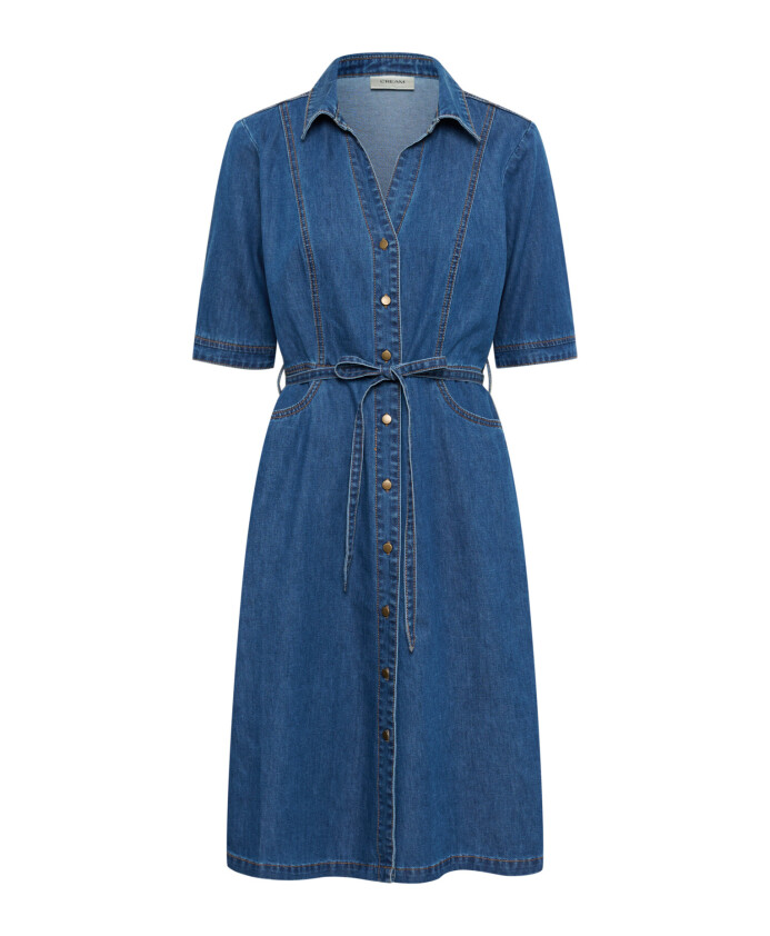 robe-en-denim-avec-col-en-v