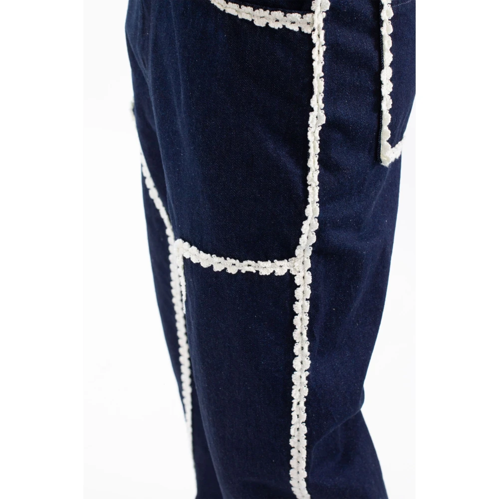Arte Antwerp Blauwe Bloem Trim Werkbroek Blue Heren