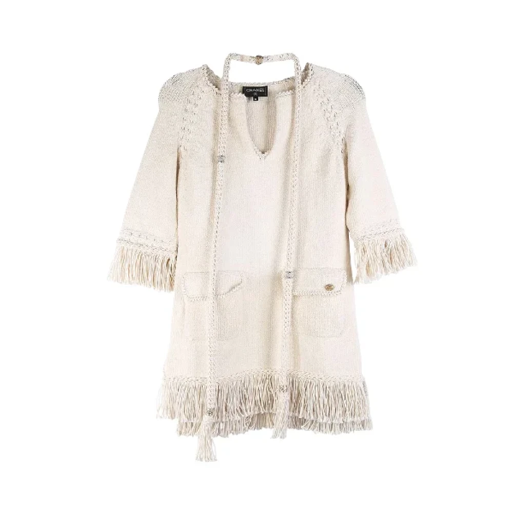 Chanel Vintage Pre-owned Cotton dresses Beige Dames