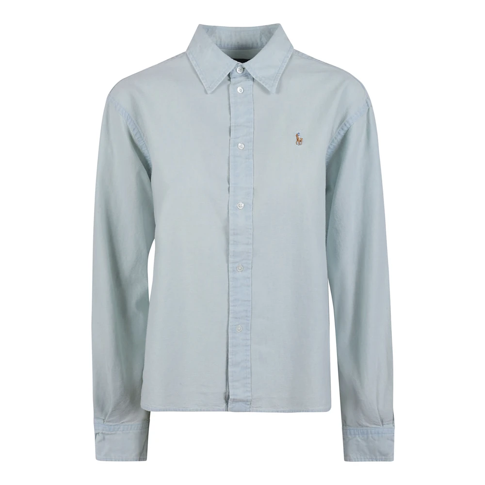 Ralph Lauren Knopen Voor Shirt Blue Dames