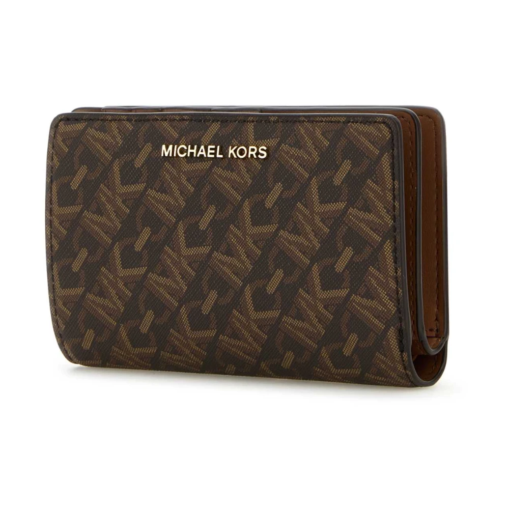 Michael Kors Empire Signature Logo Canvas Portemonnee Brown Dames