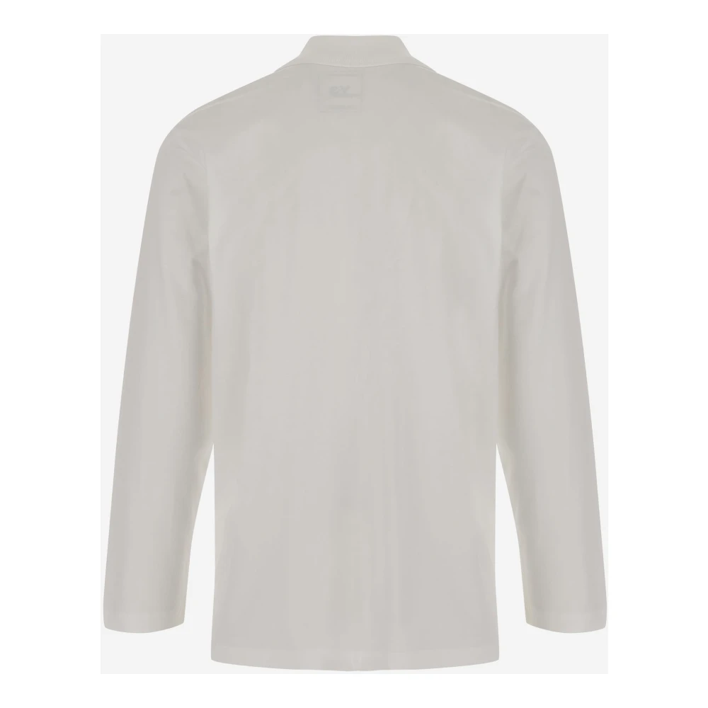 Y-3 Wit Grafisch Logo Longsleeve T-shirt White Heren