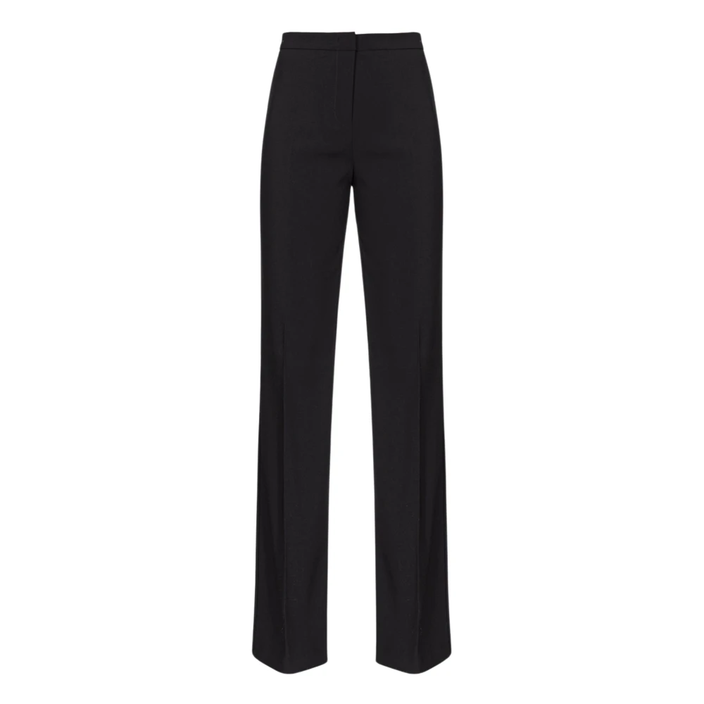 Pinko Women's Black Hulka High-Waisted Trousers - Wide Trousers - Xs - Trousers