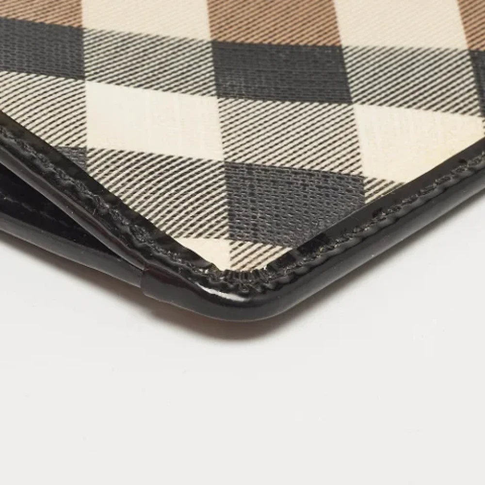 Burberry Vintage Pre-owned Coated canvas wallets Beige Dames