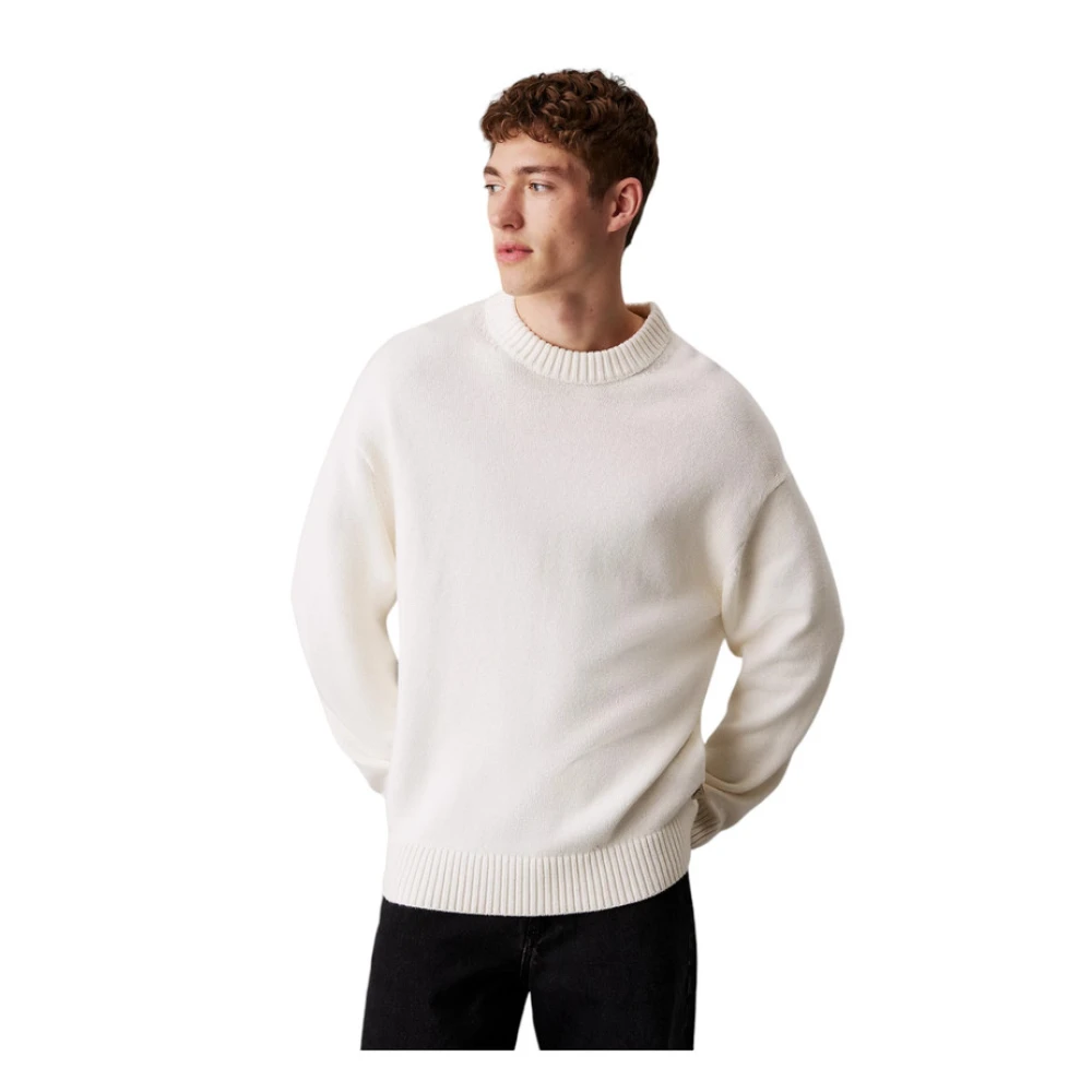 Calvin Klein Jeans Trui met ronde hals Beige Heren