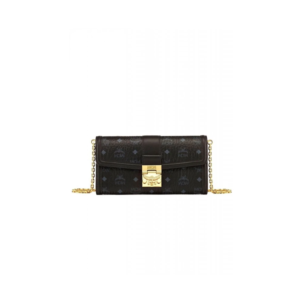 Mcm Black Cross Body Bags, Female, One Size, Large Tracy Chain Wallet
