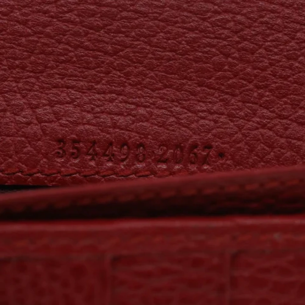 Gucci Vintage Pre-owned Leather wallets Red Dames
