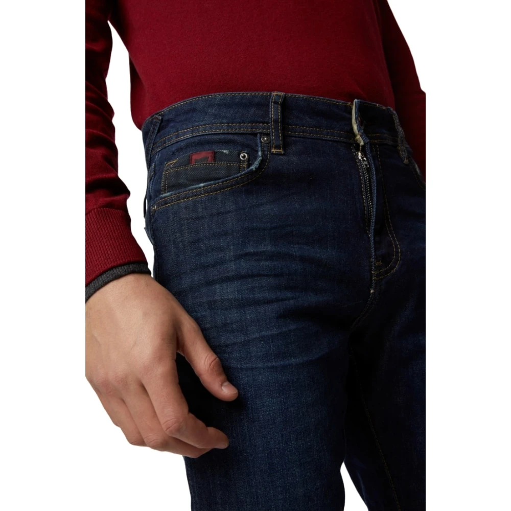 GAS Slim-fit Denim Broek Blue Heren
