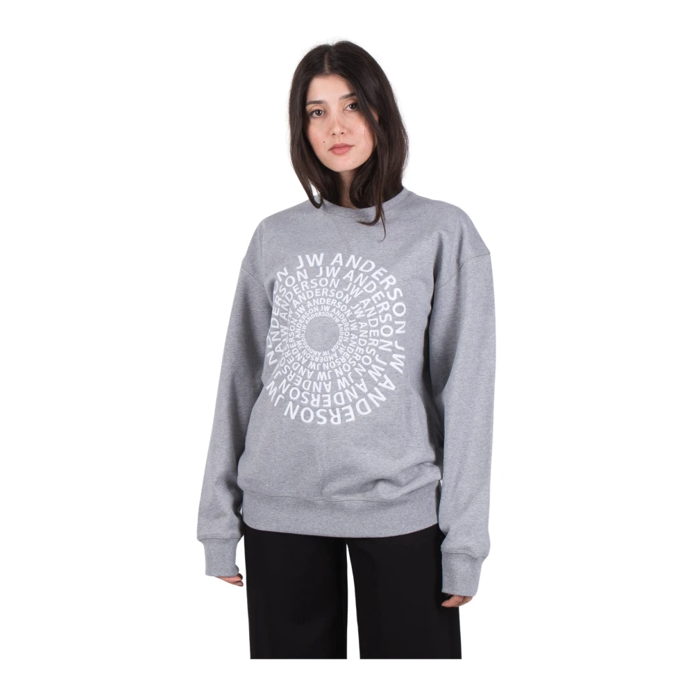Jw Anderson Women's Gray Sweatshirts, Xs, Cozy And Stylish Training Shirt