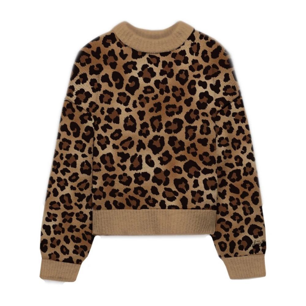 Mc2 Saint Barth Women's Brown Round-Neck Knitwear