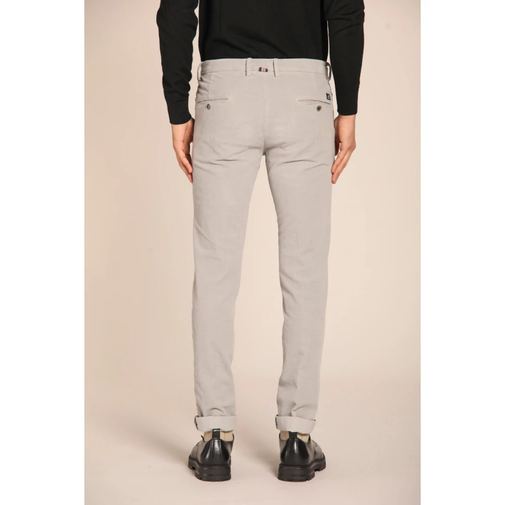 Mason's Velvet Gestreepte Slim Fit Chino Broek Green Heren