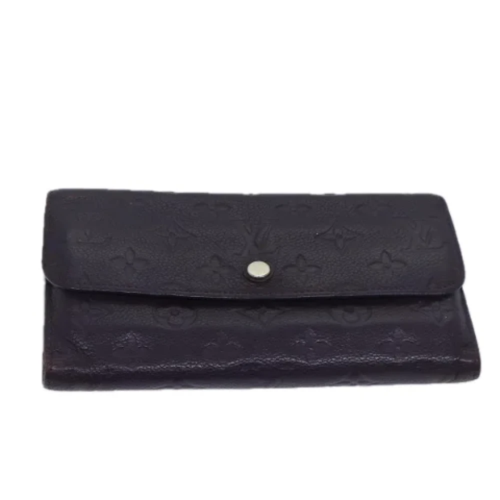 Louis Vuitton Vintage Pre-owned Leather wallets Purple Dames