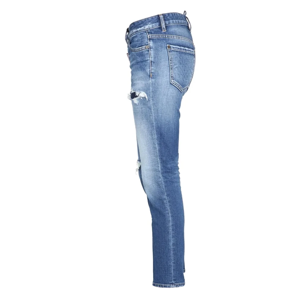 Dsquared2 Blauwe Distressed Skinny Jeans Blue Dames