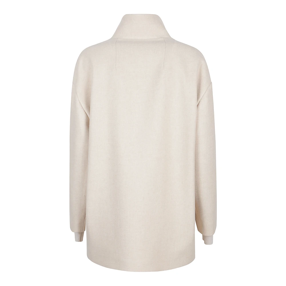 Boglioli Beige Wollen Jas Gemaakt in Italië Beige Dames
